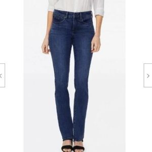 NYDJ Jeans - NYDJ Jeans Marilyn Straight Leg Denslowe Dark Wash NYDJ Jeans - NYDJ Jeans Marilyn Straight Leg Denslowe Dark Wash